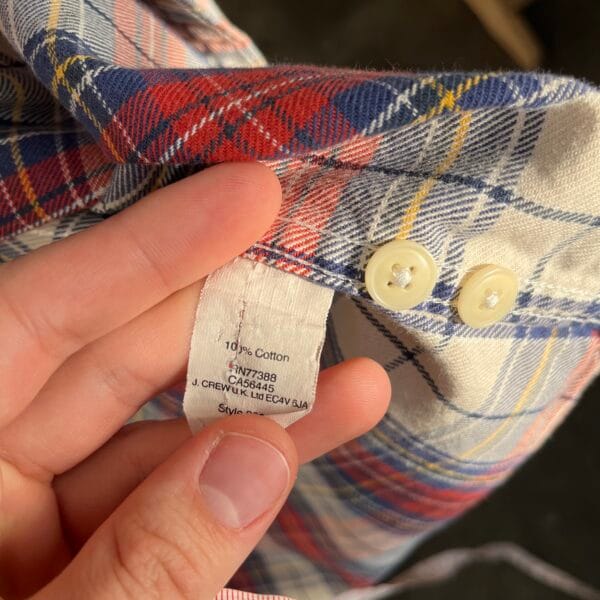 J.Crew 100% Cotton Plaid Flannel Button-Up Shirt