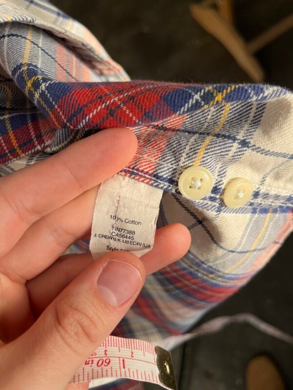 J.Crew 100% Cotton Plaid Flannel Button-Up Shirt