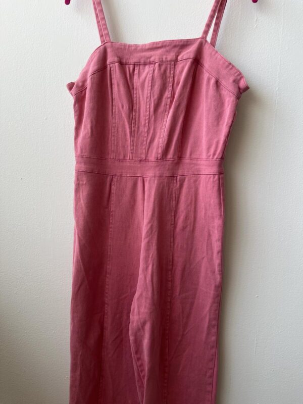 Pink Sleeveless Jumpsuit with Wide Legs