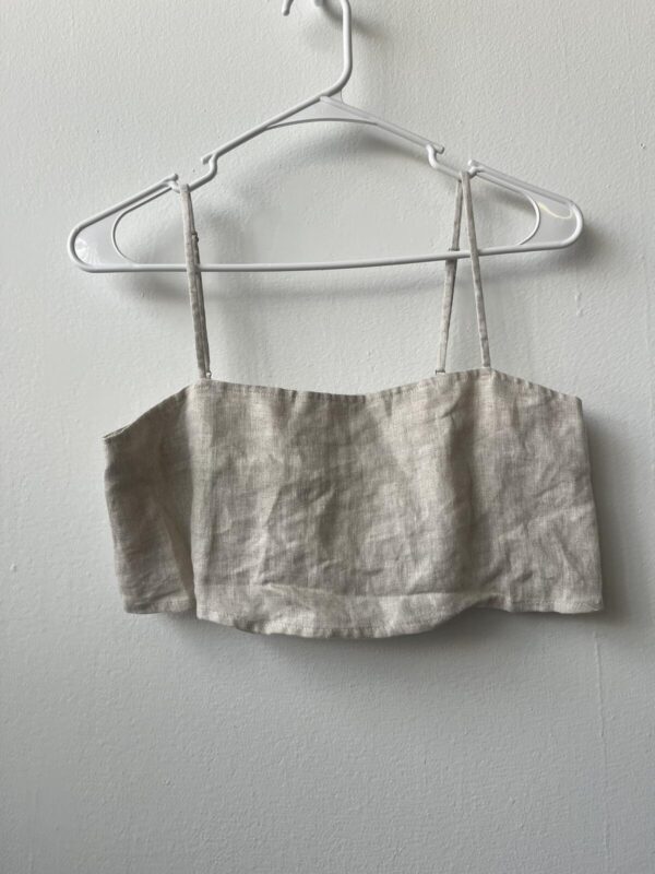 Reformation Beige 100% Linen Crop Top Size 4P