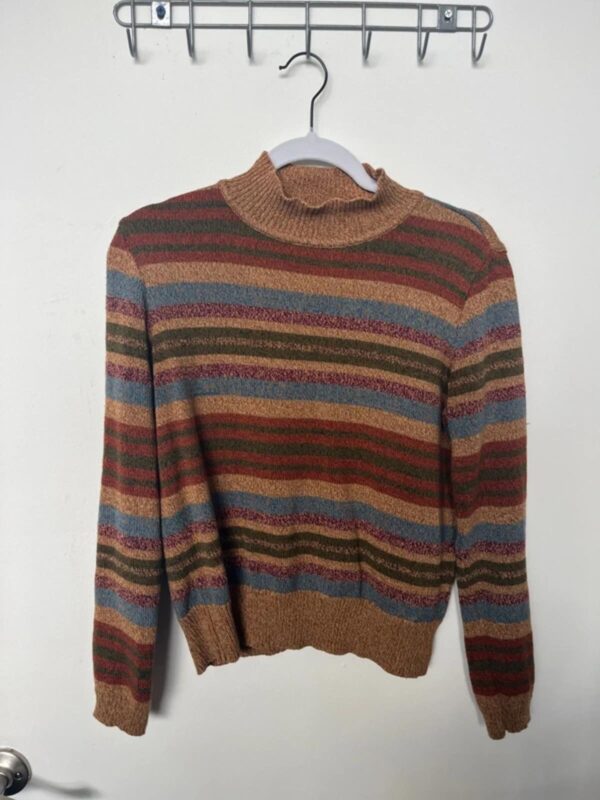 Vintage Liz sport striped color block sweater 98% cotton size small