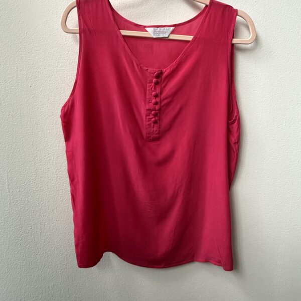 Coocoon Rome Italy Vintage 100% Silk Camisole Red Size L