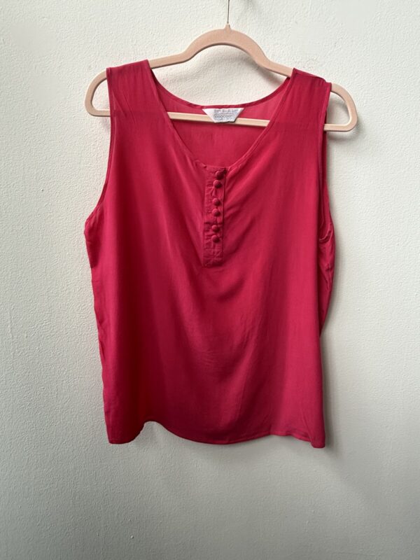 Coocoon Rome Italy Vintage 100% Silk Camisole Red Size L